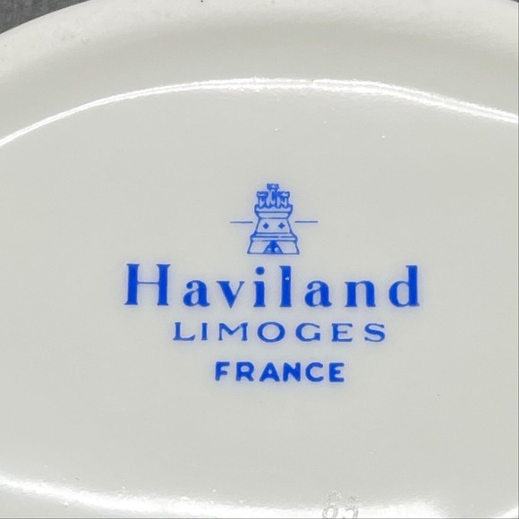 Haviland Limoges Oval Trinket Box Hand Painted Pink Yellow Flowers Gold Trim - Picture 7 of 10